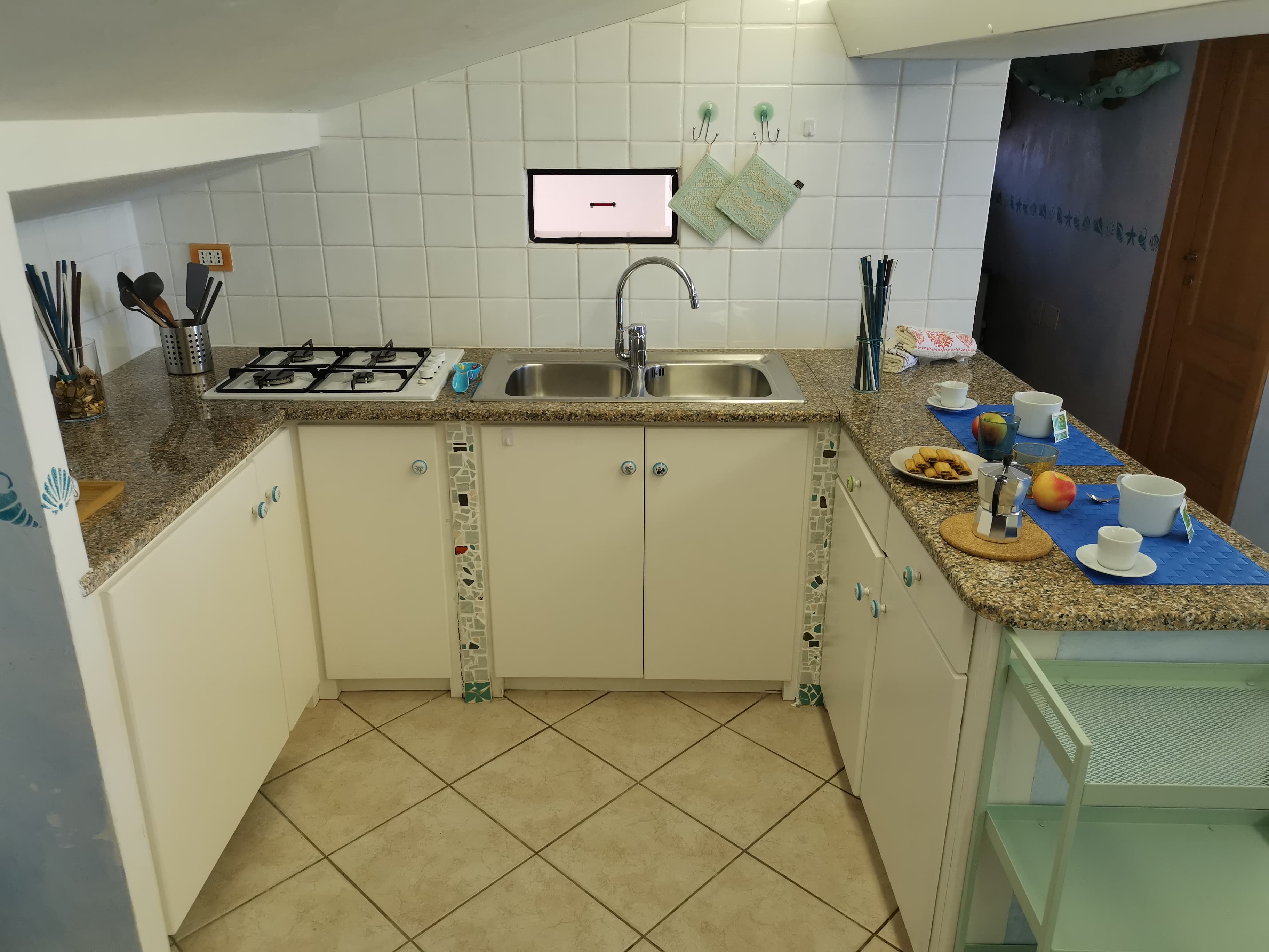 Salone e cucina a vista