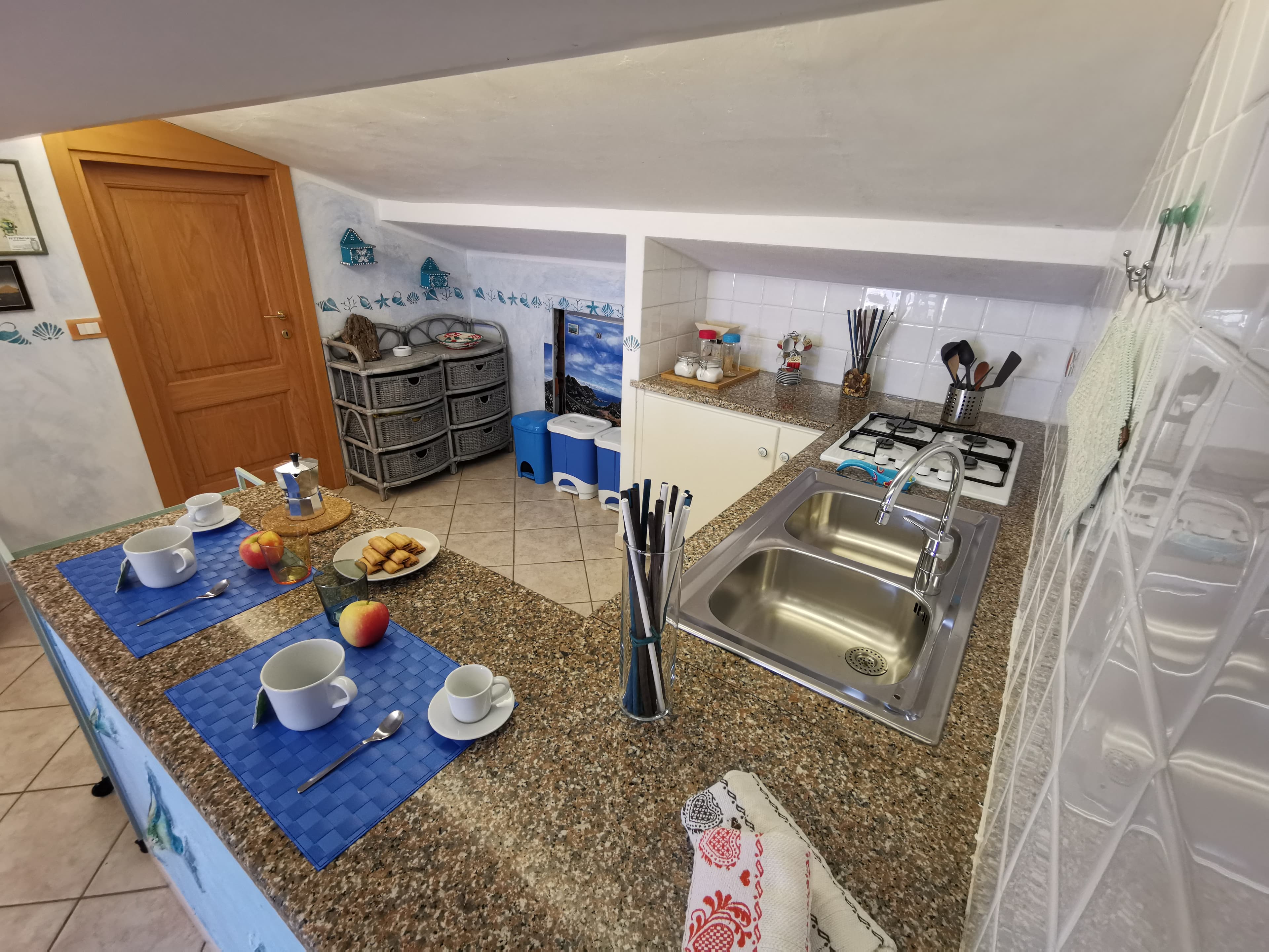 Salone e cucina a vista